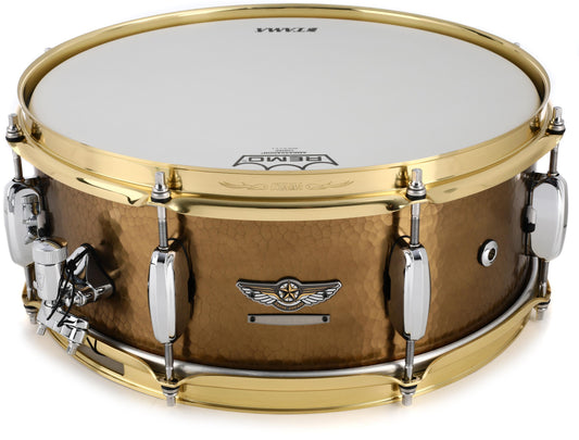 Tama 14x5.5 STAR Reserve Hand Hammered Brass Snare Drum