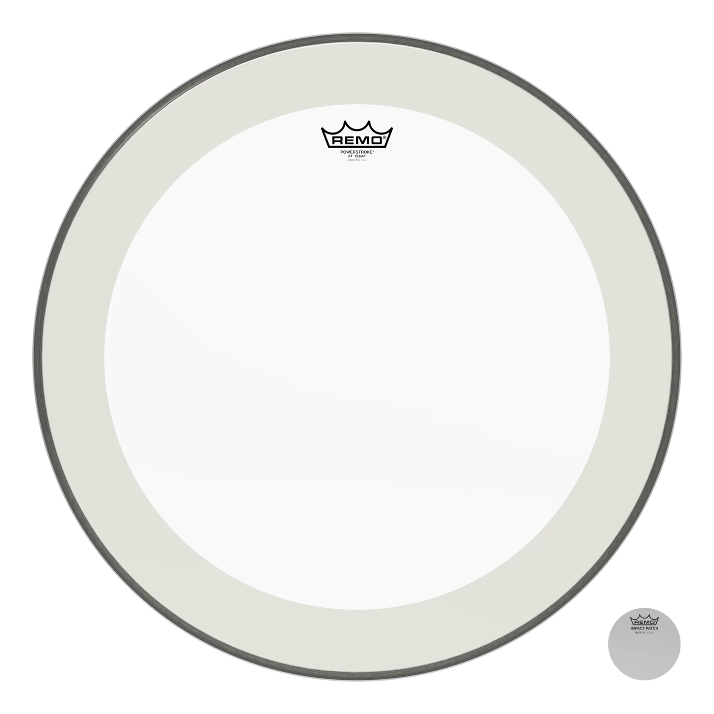 Remo Powerstroke P3 Clear Bass Drumhead NO STRIPE - 24" – OPEN BOX