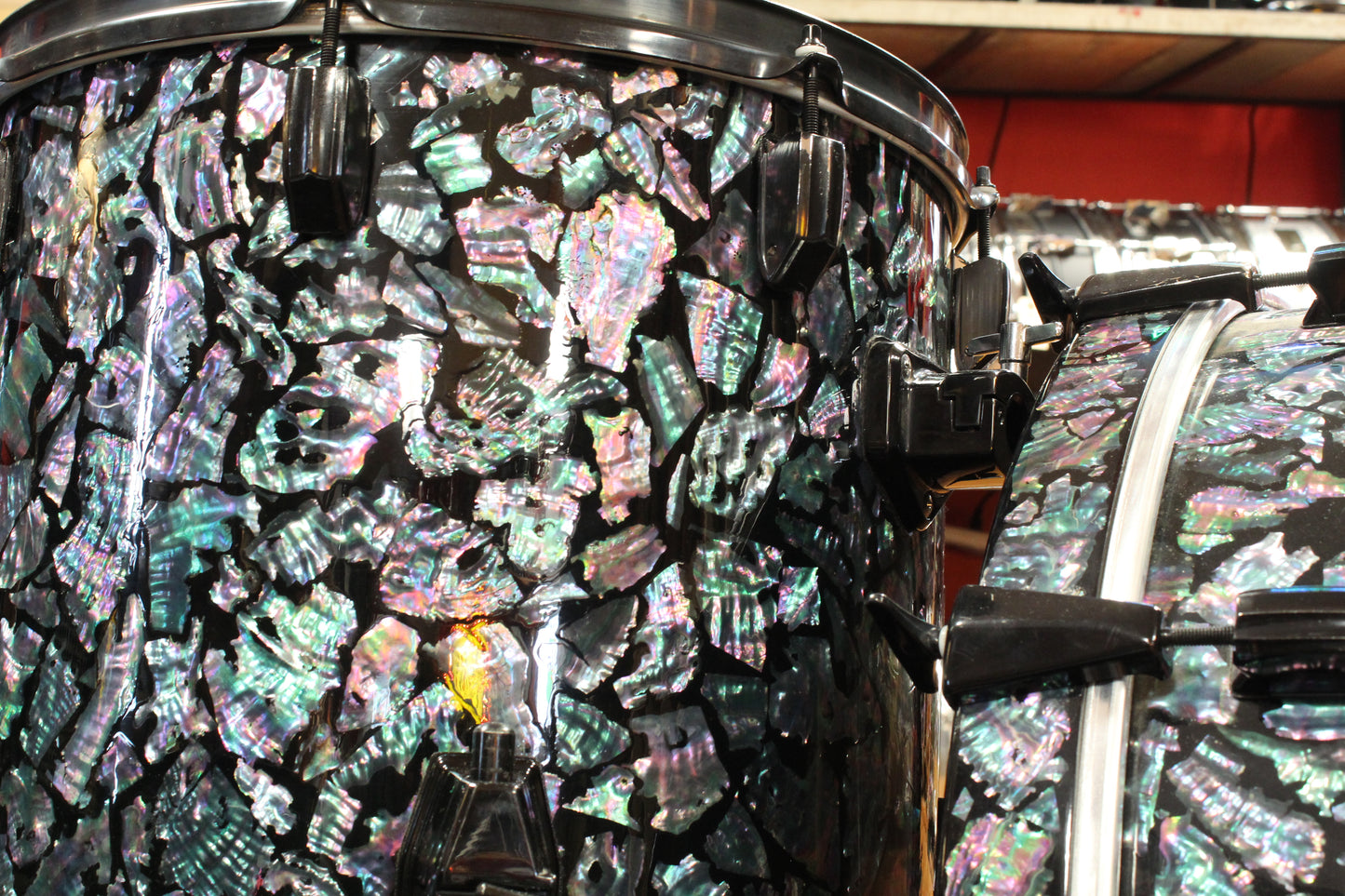 1990s Pearl Masters Mother of Pearl Drum Kit 18x24 16x20 16x18 16x16 12x14 11x13 10x12 8x10 8x8 8x6 6.5x14