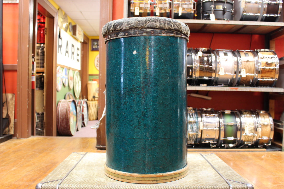 1950s Slingerland 23x14 Canister Throne in Sparkling Aqua