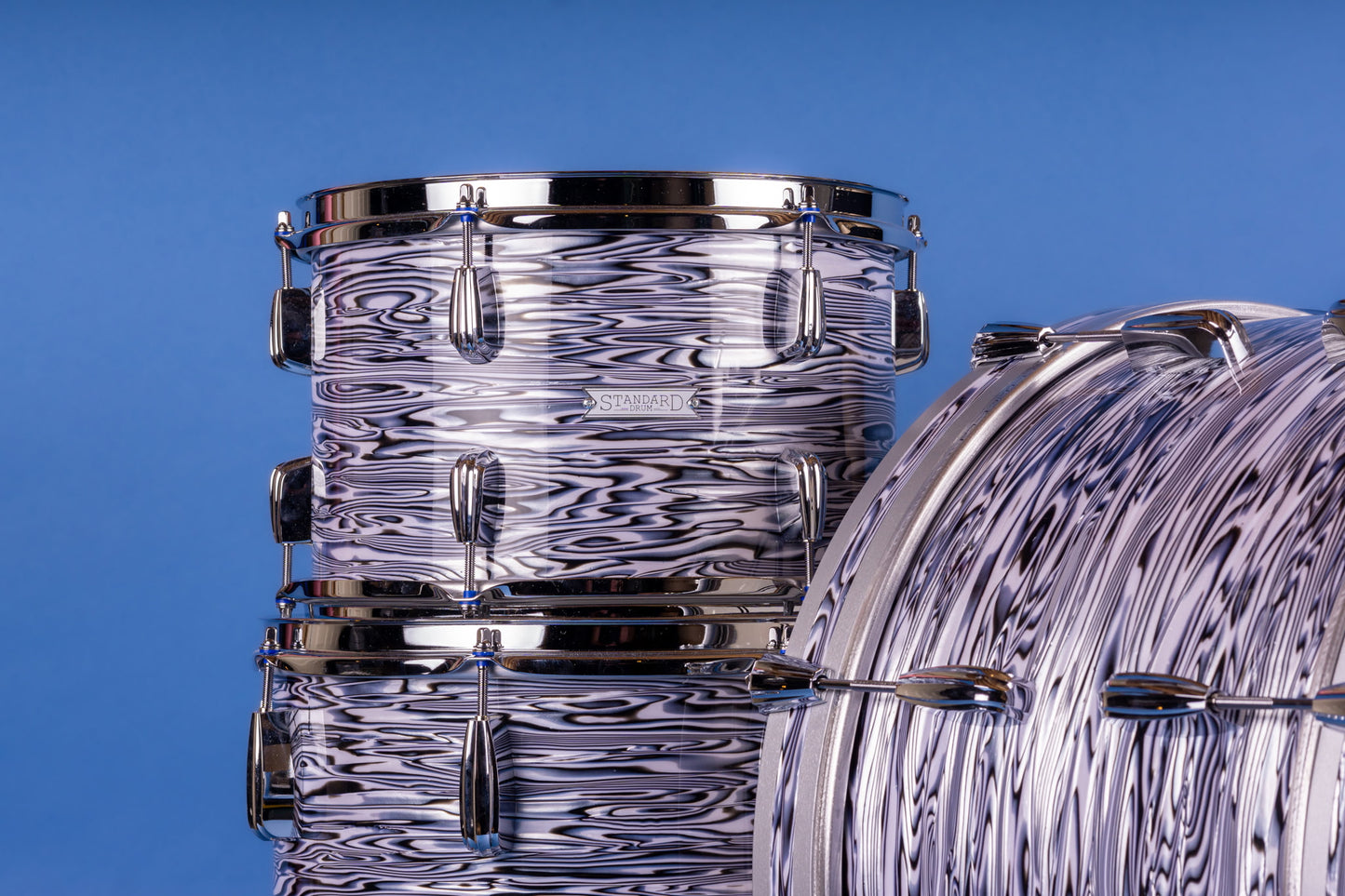 Standard Drum Company Mahogany Poplar in Blueberry Ripple 12x20 14x14 8x12