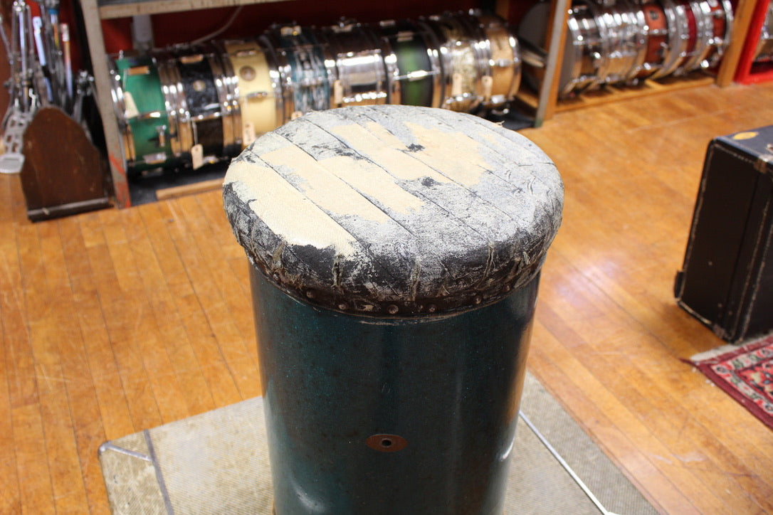 1950s Slingerland 23x14 Canister Throne in Sparkling Aqua