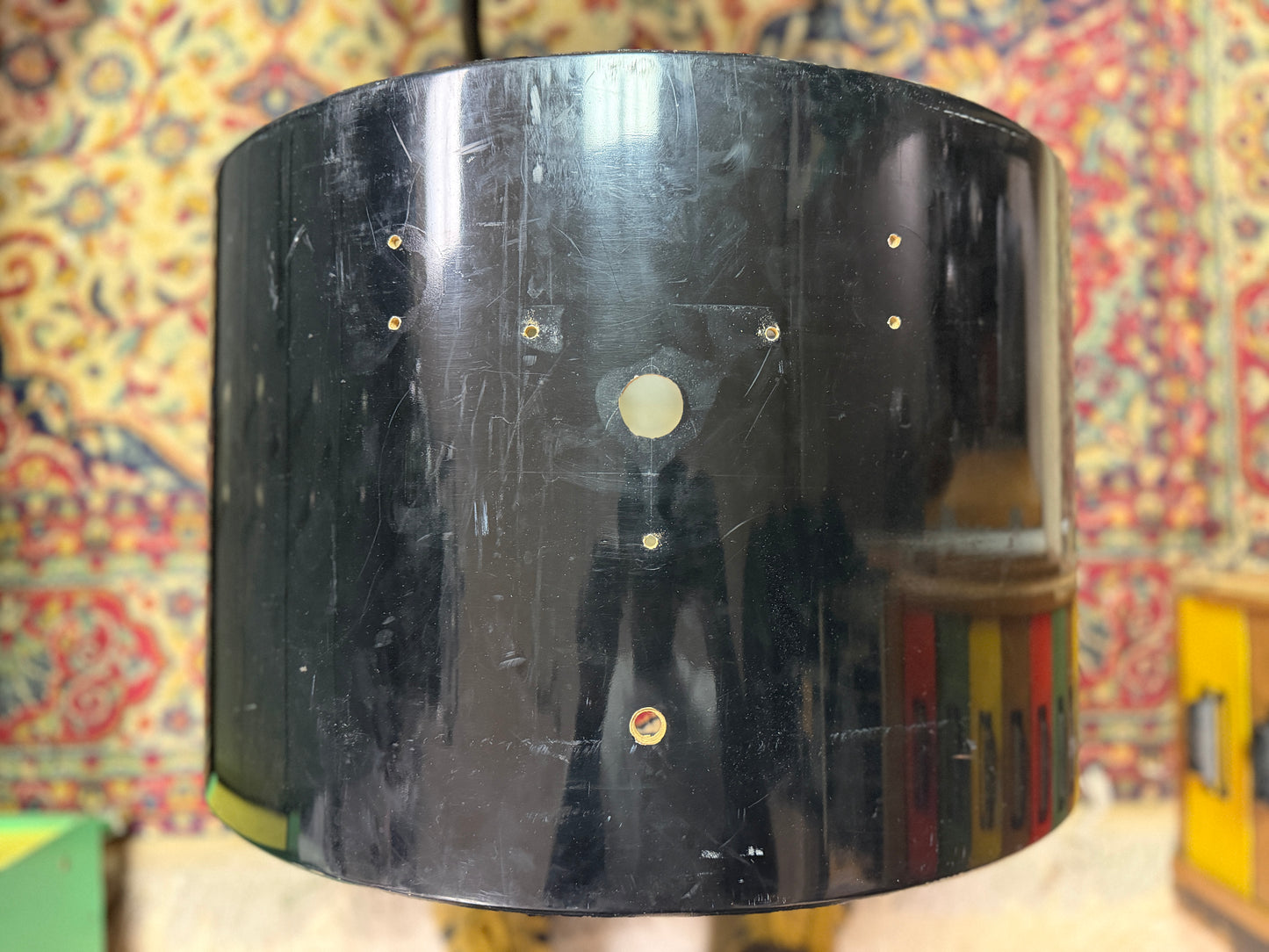 1970s Camco LA 14x22 Bass Drum Shell Black Lacquer/Ebony