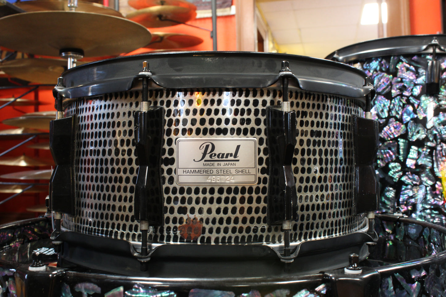 1990s Pearl Masters Mother of Pearl Drum Kit 18x24 16x20 16x18 16x16 12x14 11x13 10x12 8x10 8x8 8x6 6.5x14