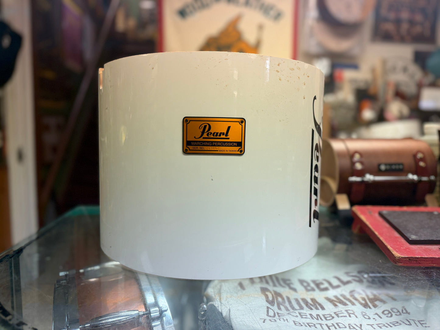 Pearl Marching Percussion Snare Shell 10.5"x14" White Gloss