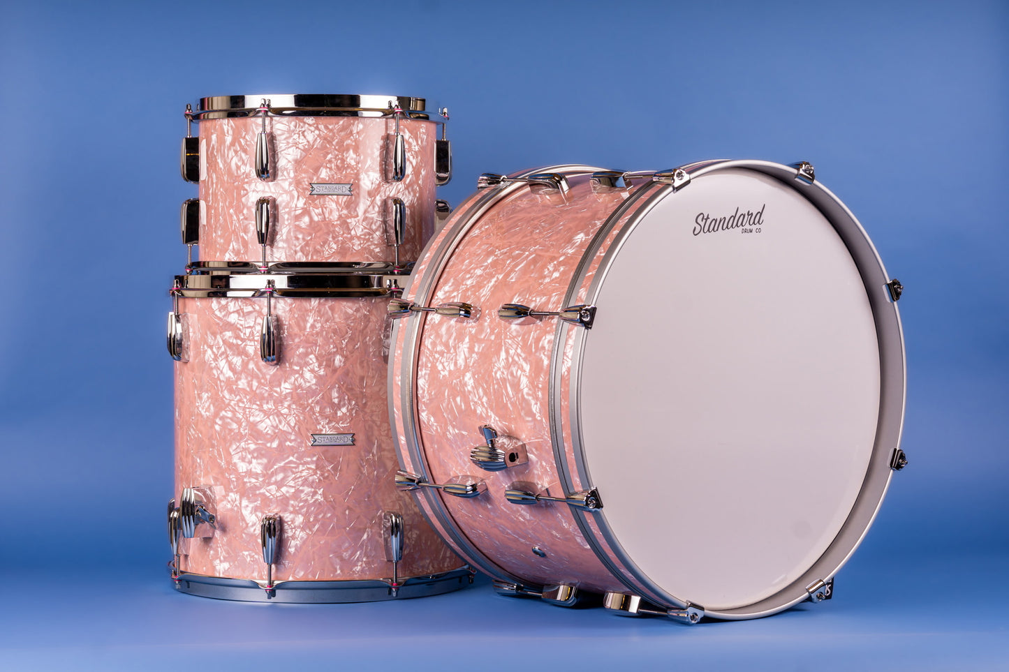 Standard Drum Company Super 66 in Powder Pink Pearl 12x22 16x16 9x13