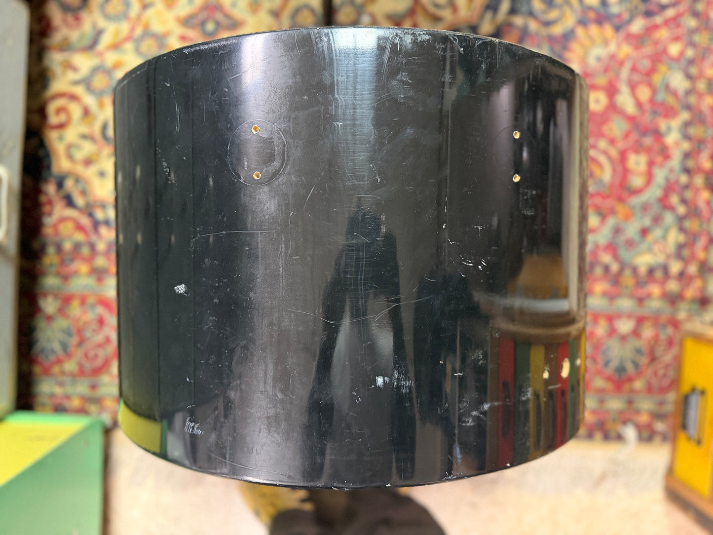 1970s Camco LA 14x22 Bass Drum Shell Black Lacquer/Ebony