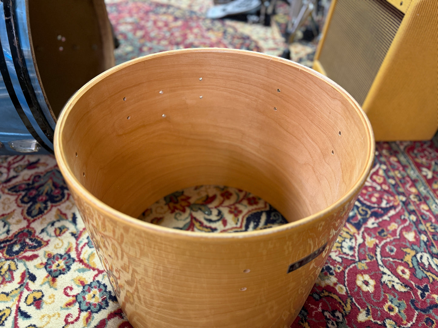 1970s Tama Superstar 14x16 Super Maple Concert Tom Shell