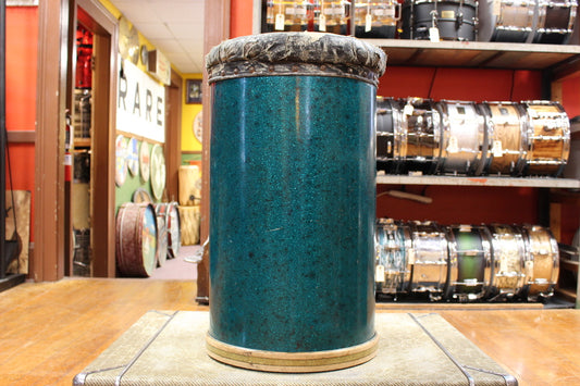 1950s Slingerland 23x14 Canister Throne in Sparkling Aqua