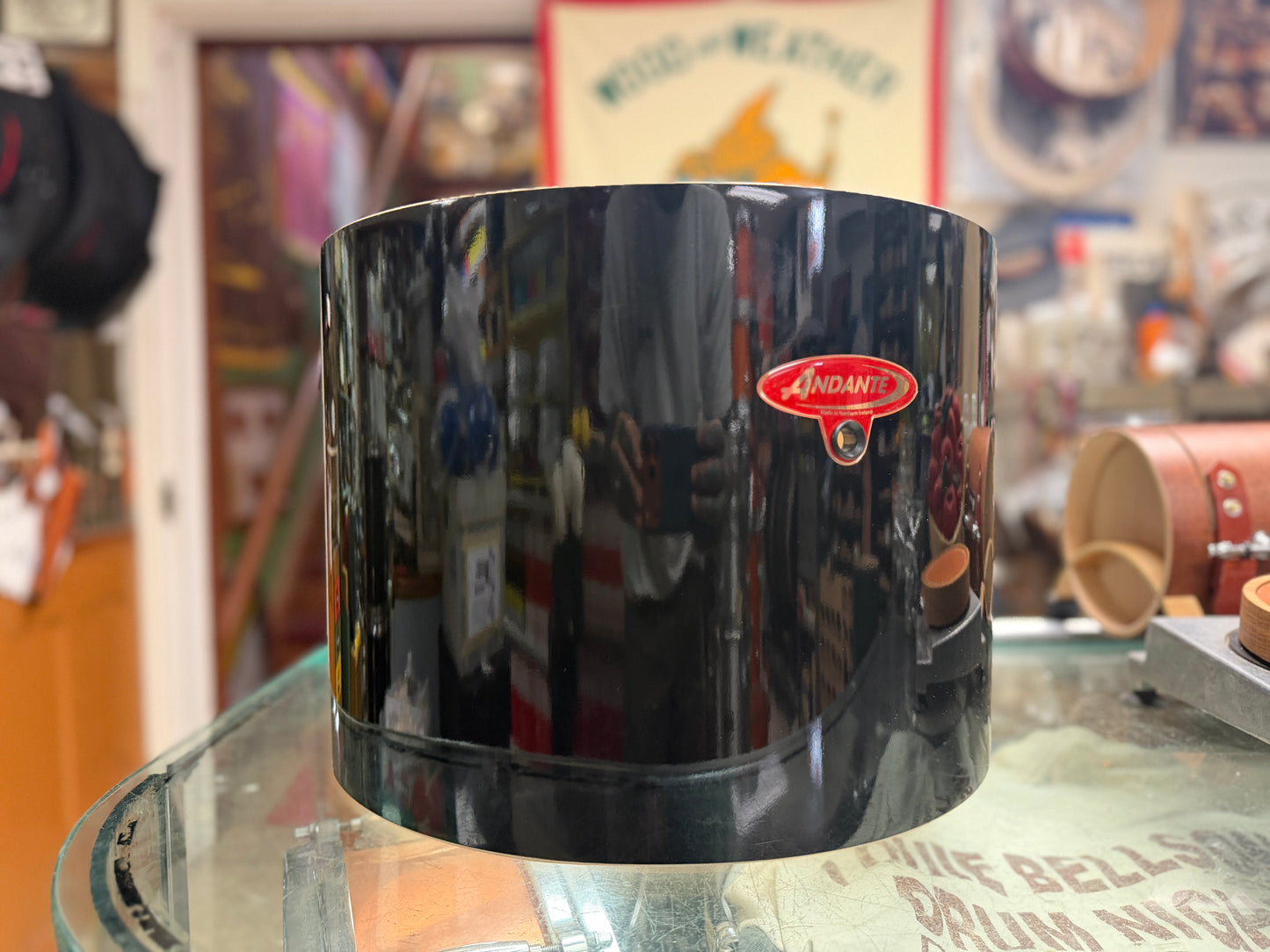 Andante Snare Drum Shell - Black Lacquer 10x14