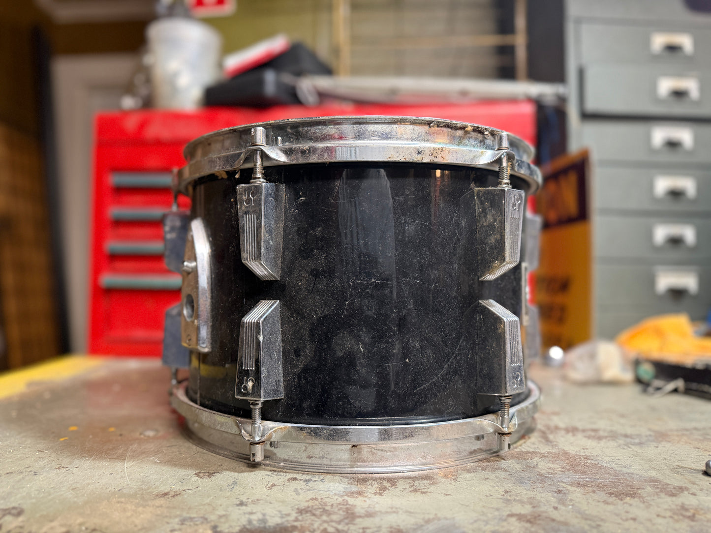1970s Sonor Phonic Tom 8"x12" in Black Wrap
