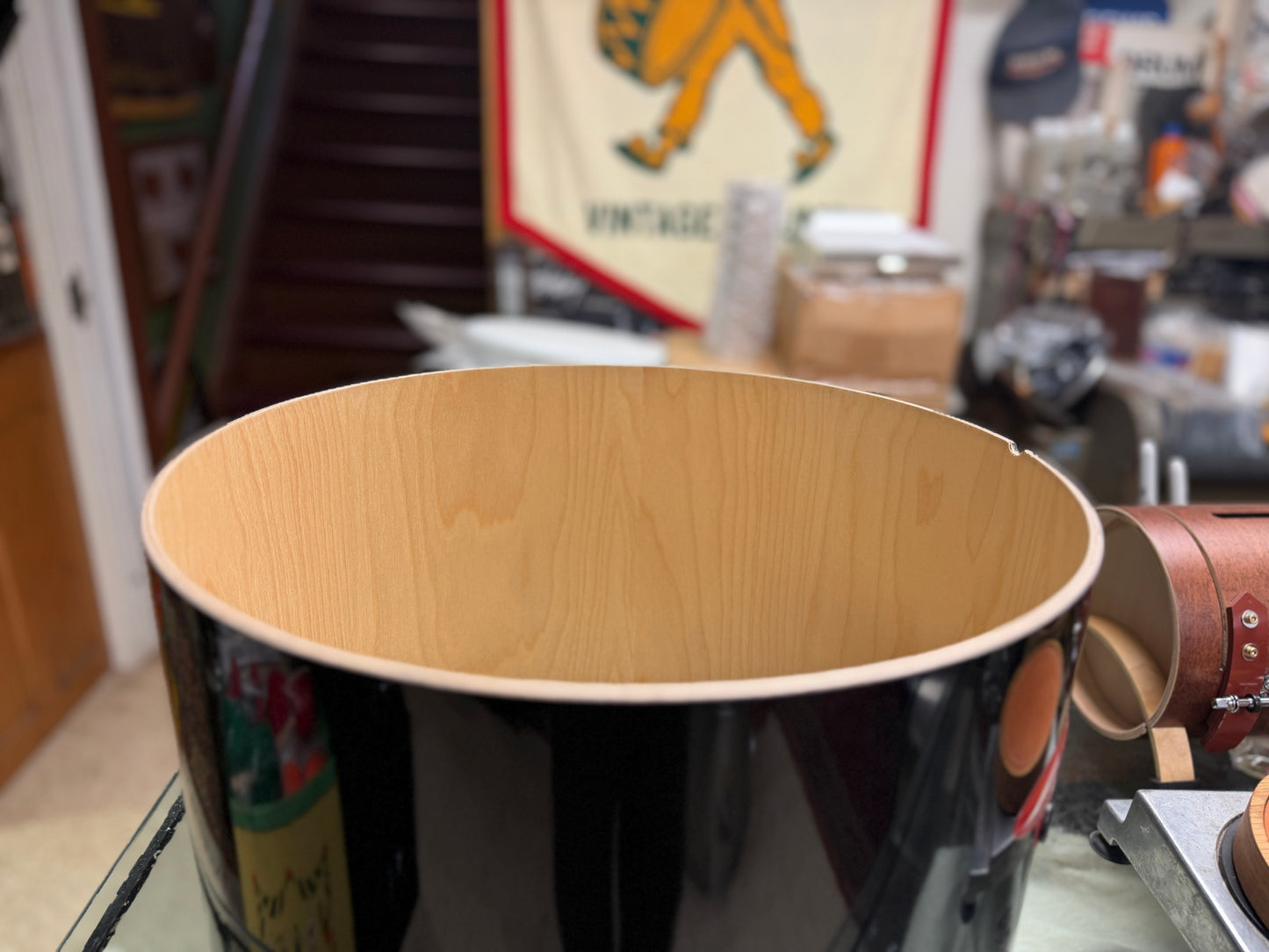 Andante Snare Drum Shell - Black Lacquer 10x14