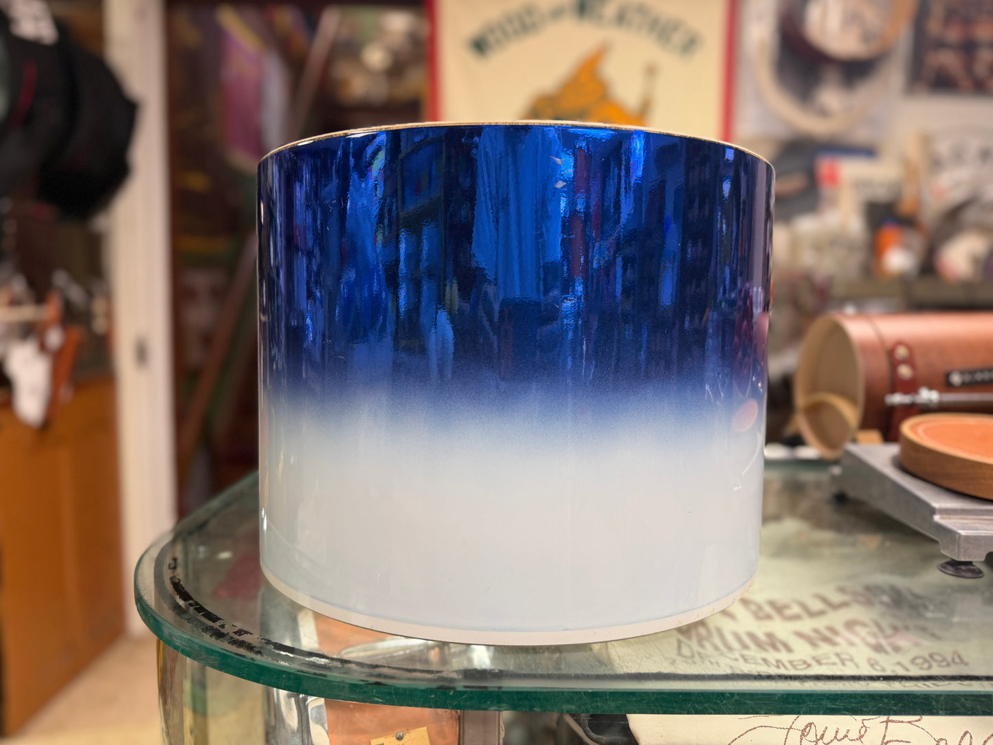 Andante Snare Drum Shell - White Blue Burst 10x14