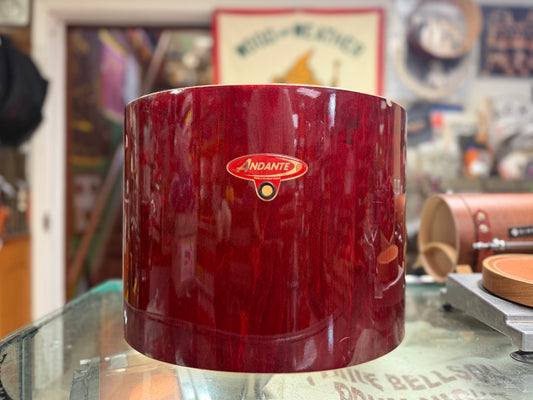 Andante Snare Drum Shell - Red Stain 10x14