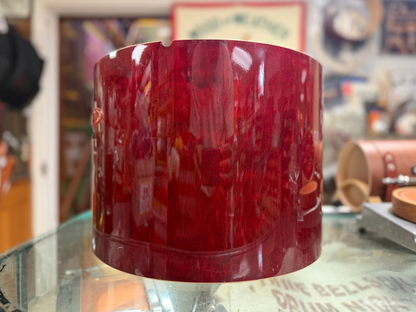 Andante Snare Drum Shell - Red Stain 10x14
