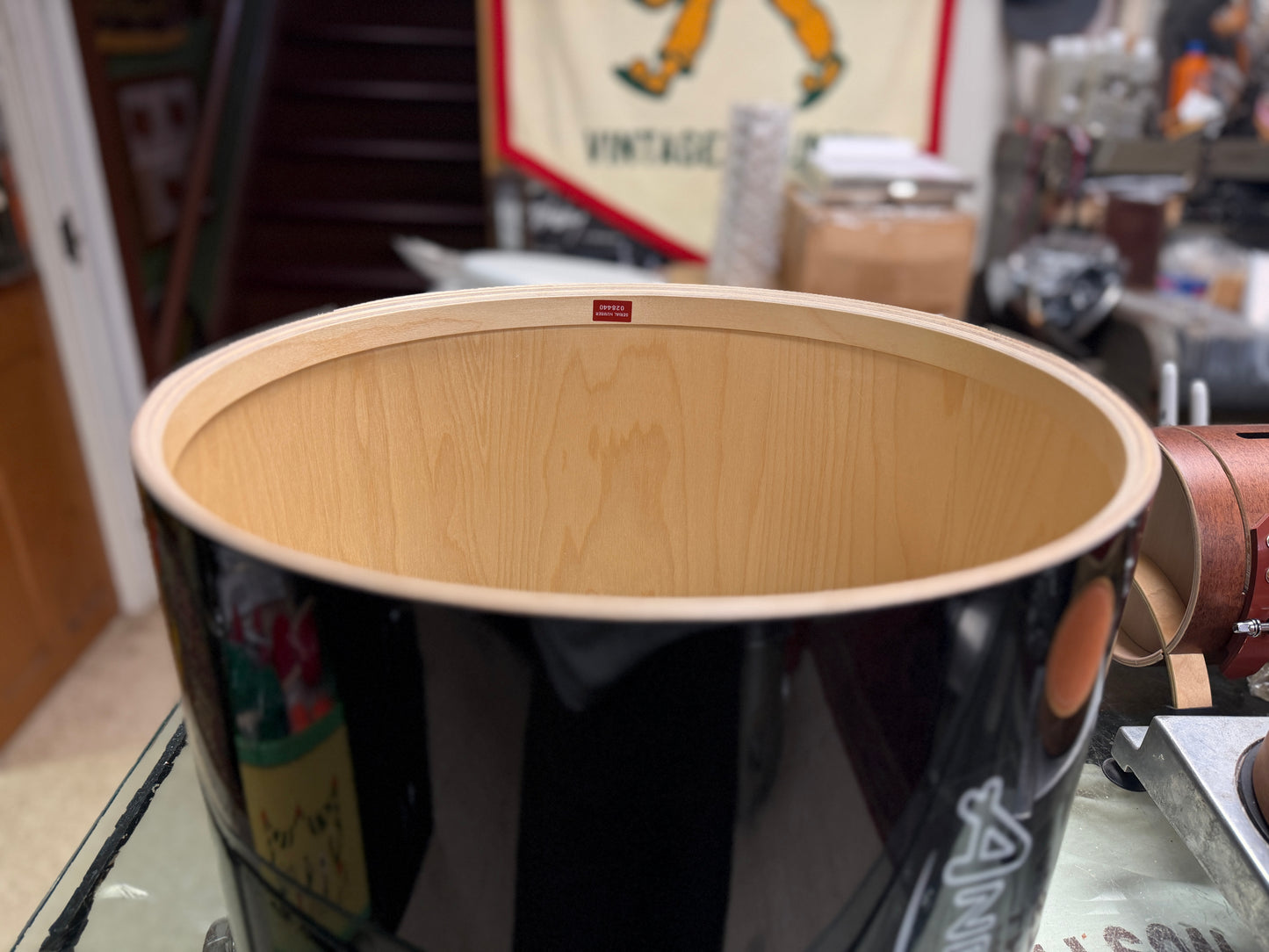 Andante Snare Drum Shell - Black Lacquer 10x14