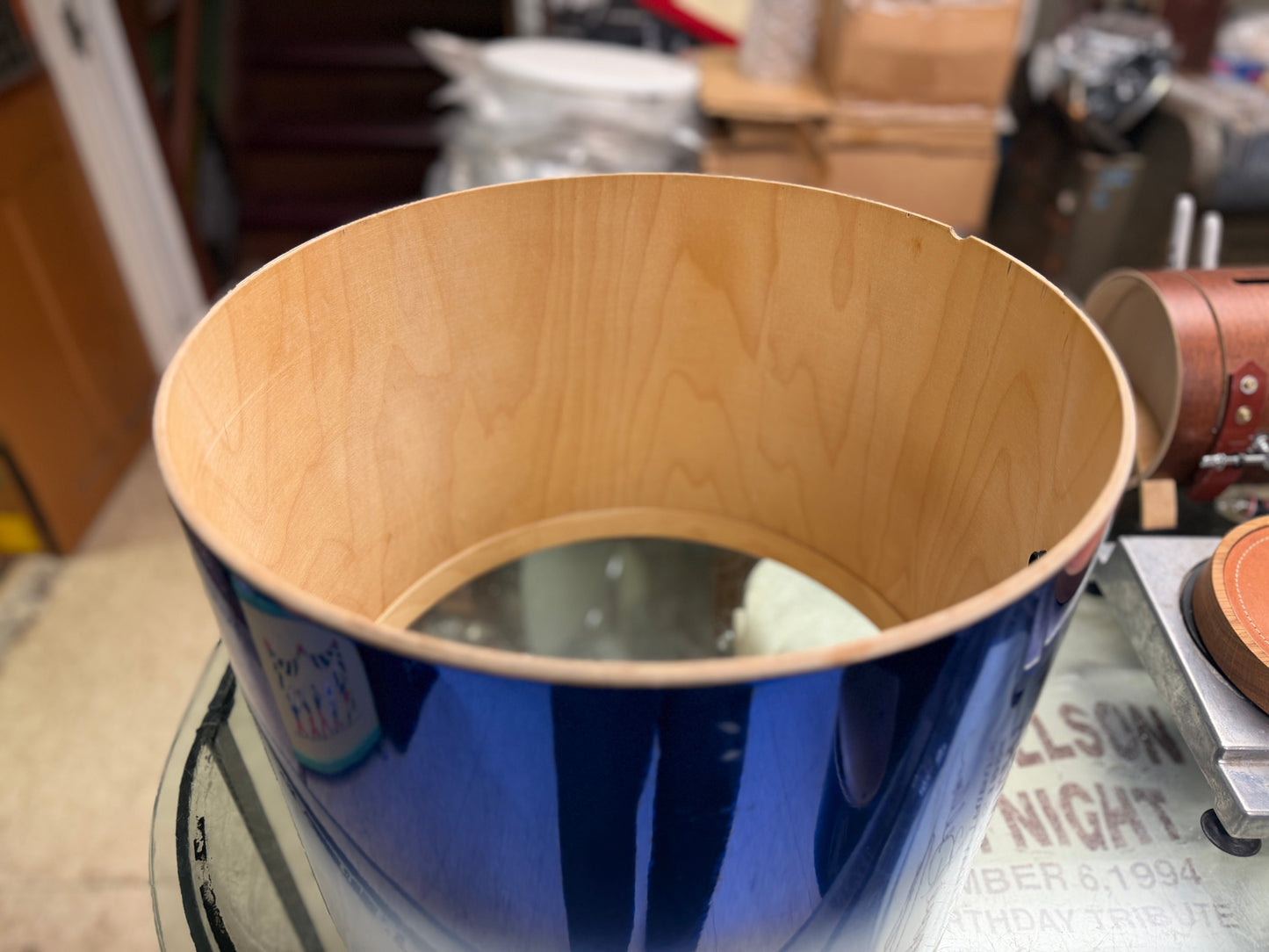 Andante Snare Drum Shell - White Blue Burst 10x14