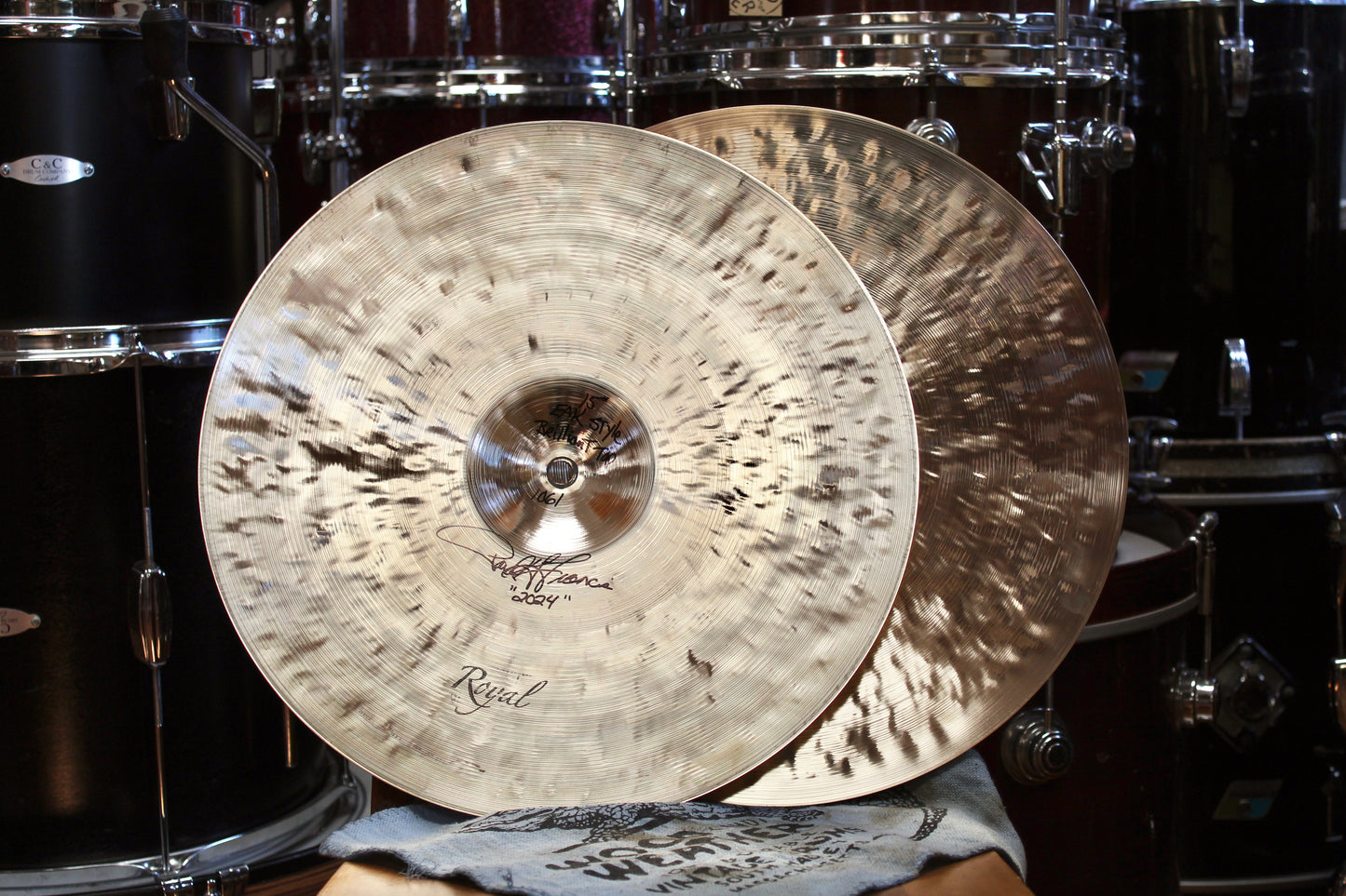 Cymbal Craftsman 15" EAK Style Brilliant Hi-Hats 1061/1525g