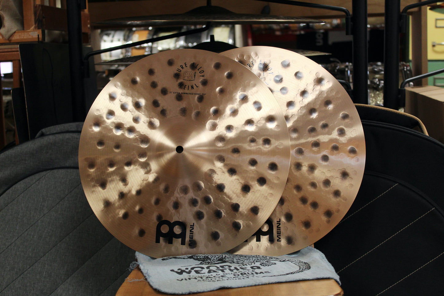 Meinl 15" Extra Hammered Pure Alloy Hi-Hats 1102/1204g
