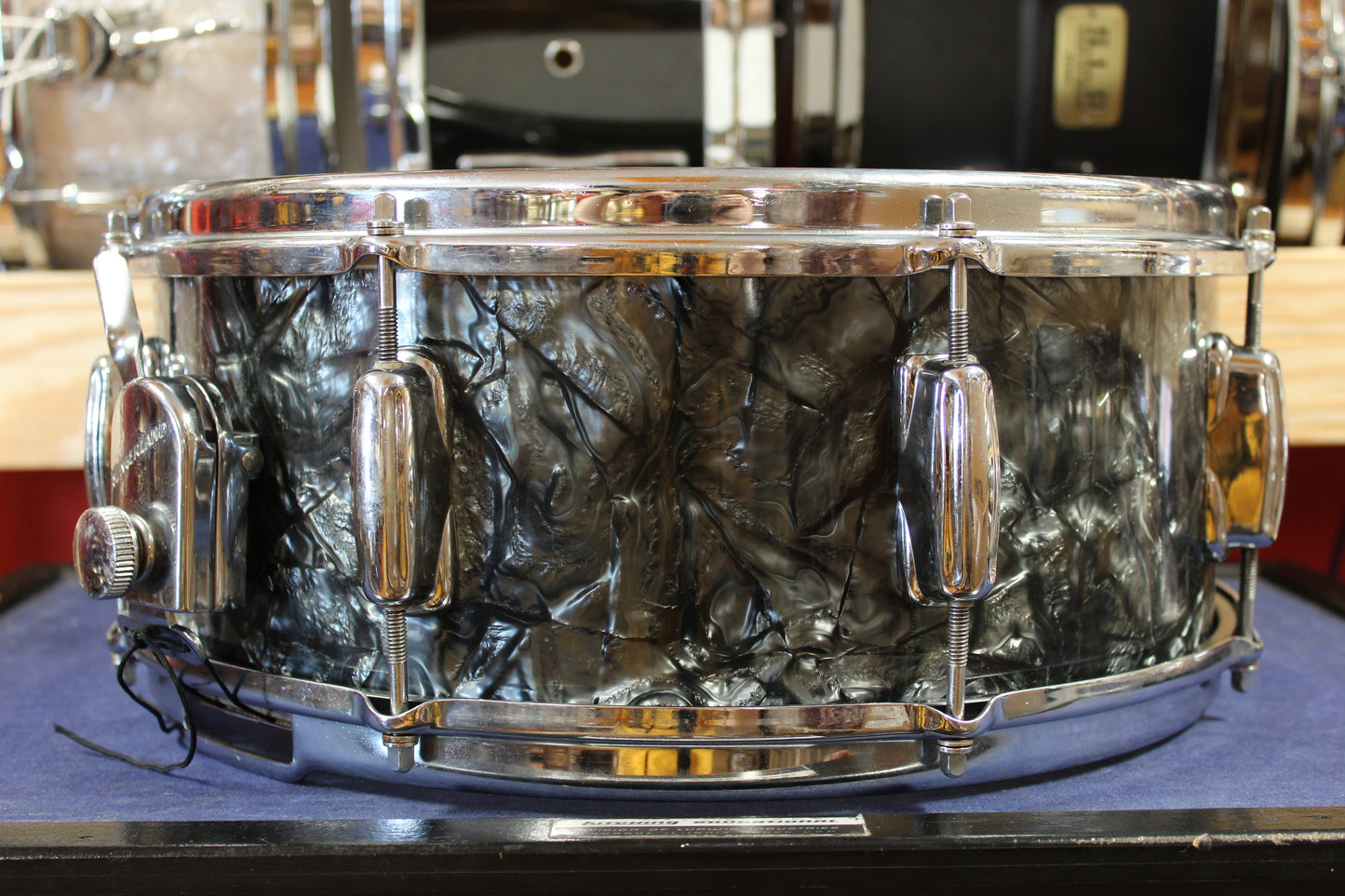 1960s Slingerland 5.5x14 Artist Model Snare Drum in Black Diamond Pearl