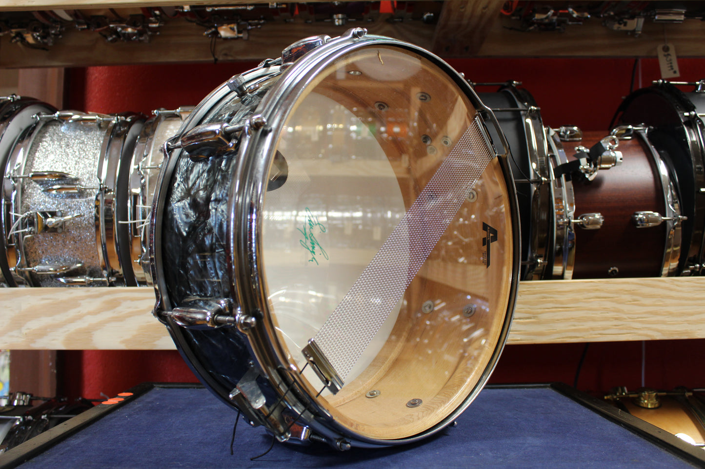 1960s Slingerland 5.5x14 Artist Model Snare Drum in Black Diamond Pearl