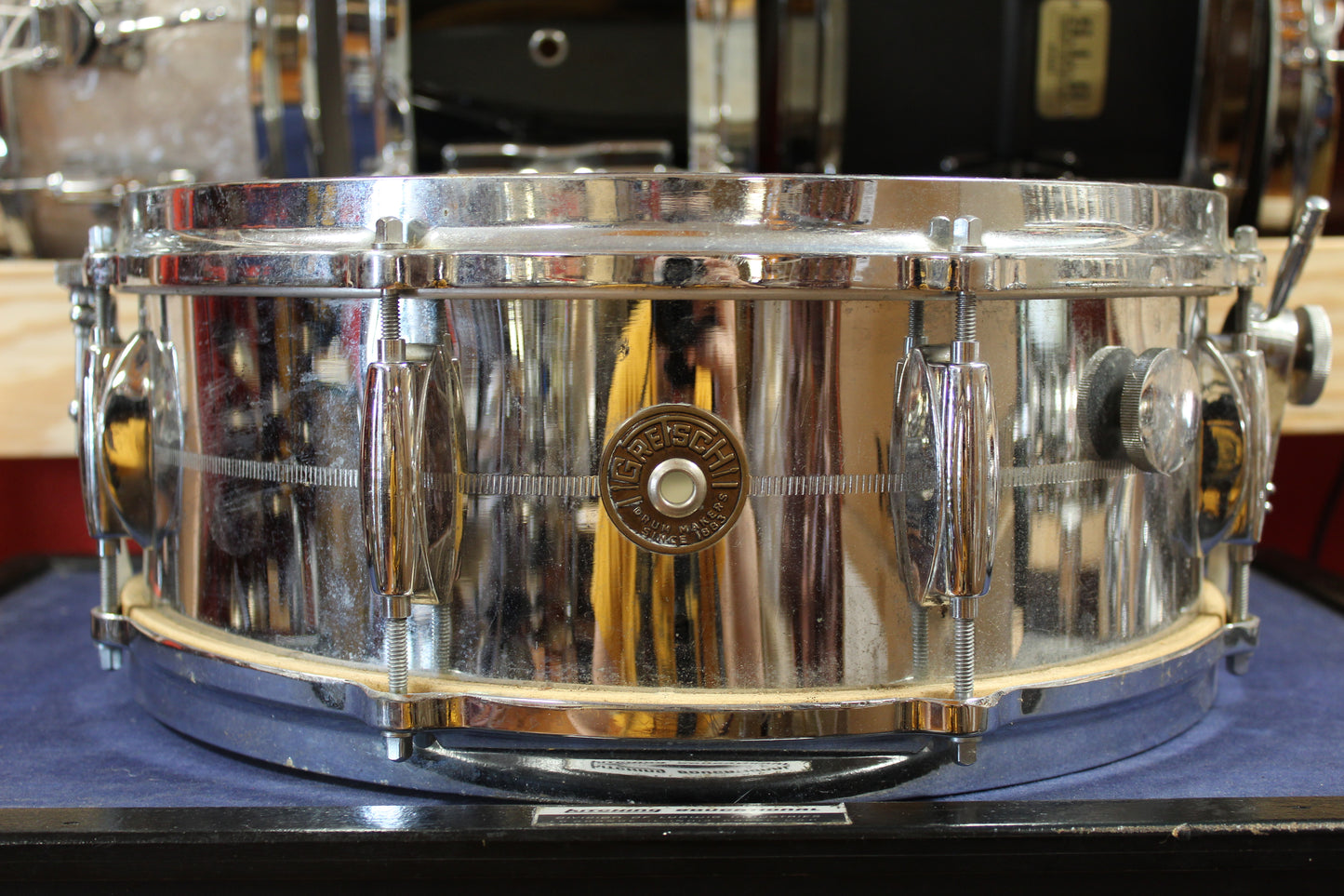 1960s Gretsch 5.5x14 4160 Chrome Over Brass Snare Drum