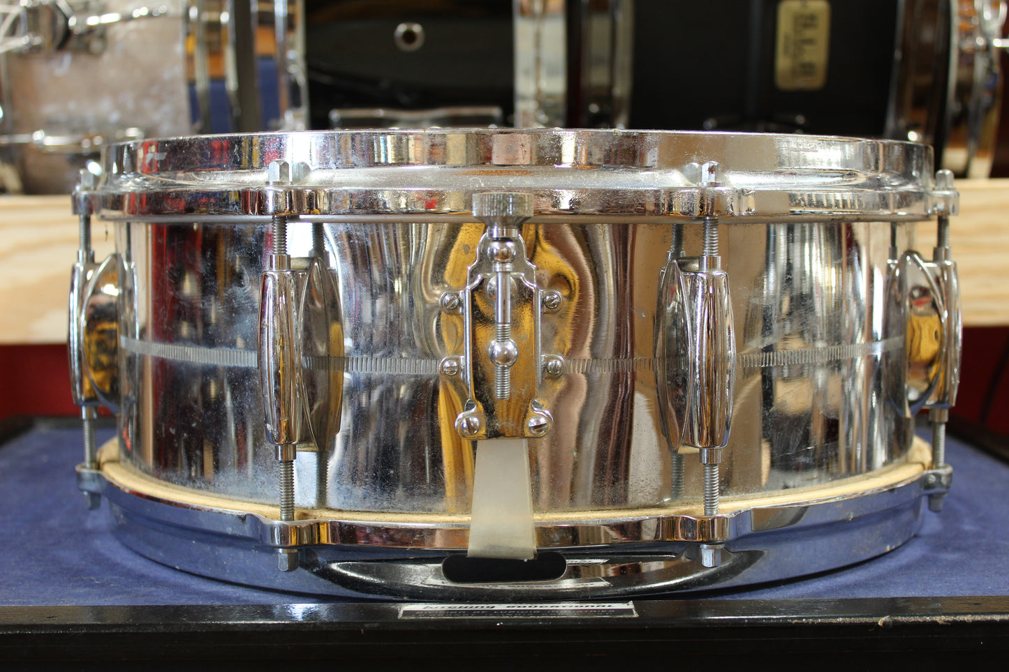 1960s Gretsch 5.5x14 4160 Chrome Over Brass Snare Drum
