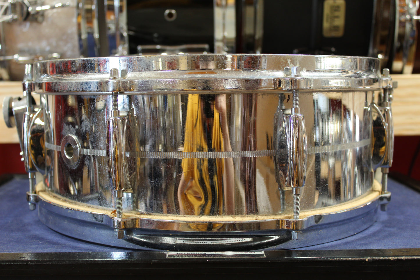 1960s Gretsch 5.5x14 4160 Chrome Over Brass Snare Drum