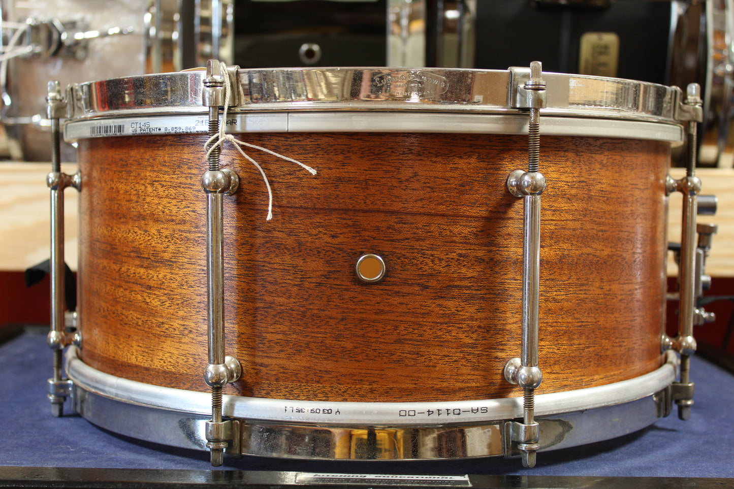 1930s Ludwig and Ludwig 6.5x14 Snare Drum in Mahogany