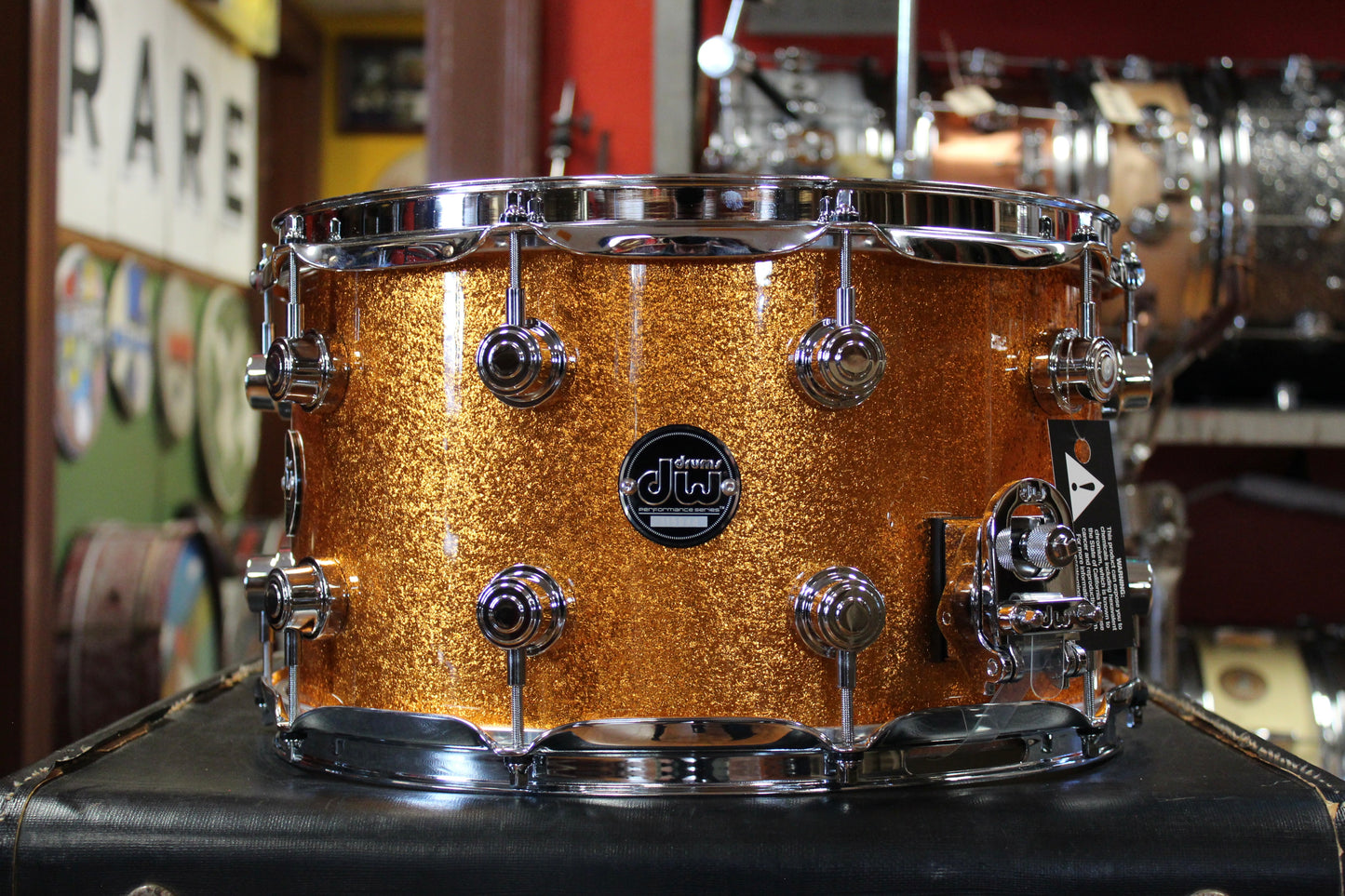 DW Performance Series 8"x14" Snare Drum in Gold Sparkle