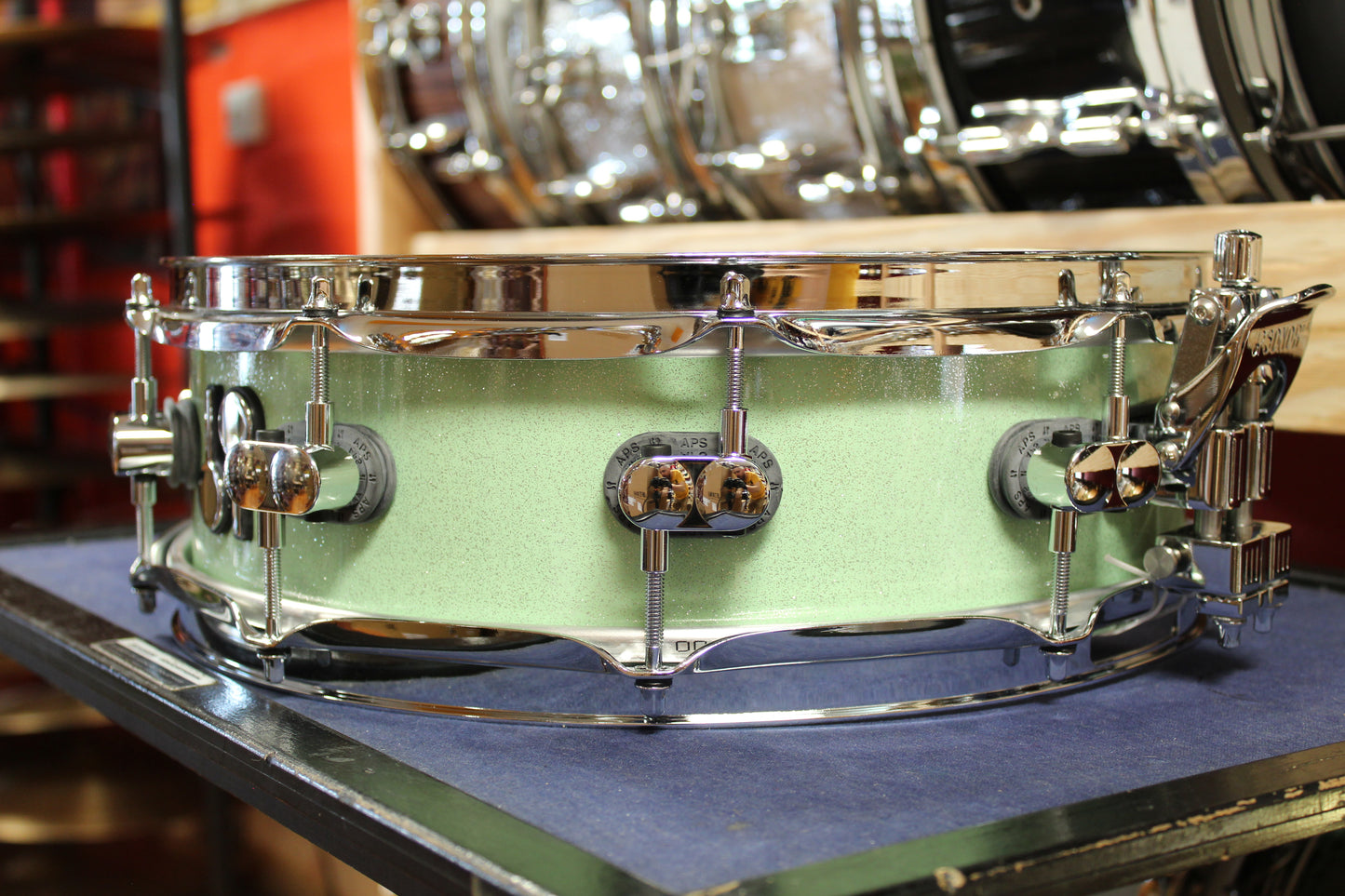 Sonor SQ2 Vintage Beech Shell 4.25x14 Mint Sparkle High Gloss