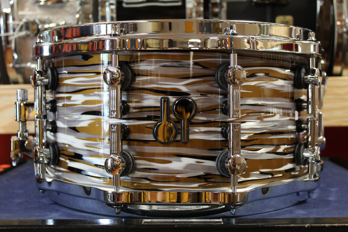 Sonor SQ2 Heavy Maple Shell Snare Drum 7"x14" in Gold Oyster