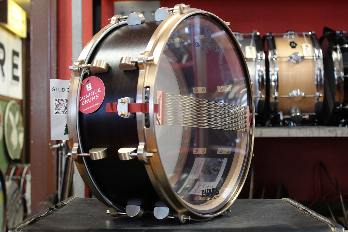 Sonique Drums 6.5x14 Studio Series Snare Drum in E. Indian Rosewood
