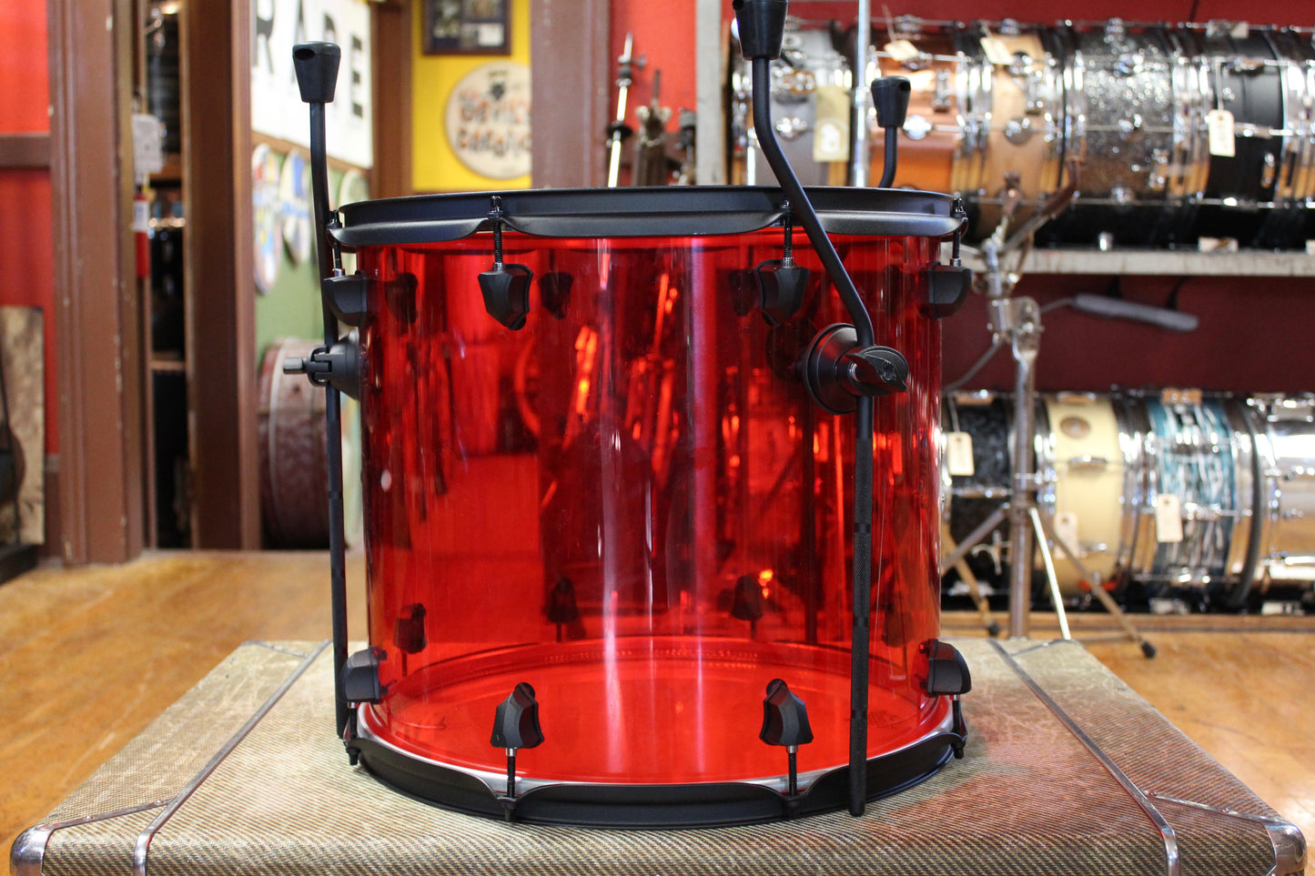 SJC 14x16 and 8x12 Toms Josh Dun Torch Red Acrylic