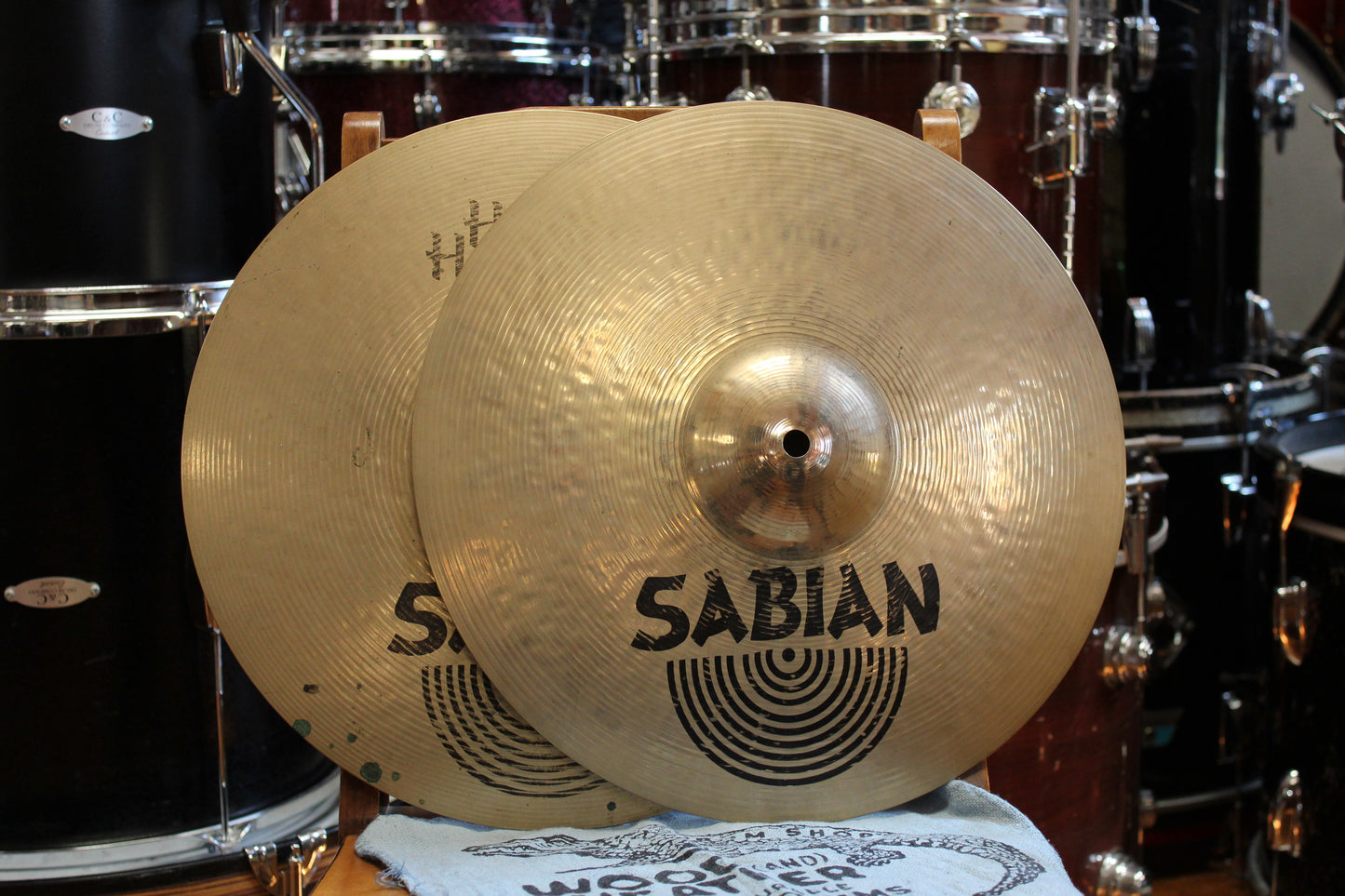 90s Sabian 14" HH Bright Hats 1097/1443g