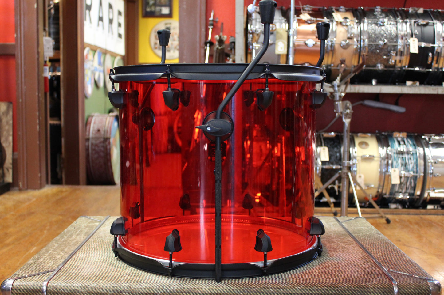 SJC 14x16 and 8x12 Toms Josh Dun Torch Red Acrylic