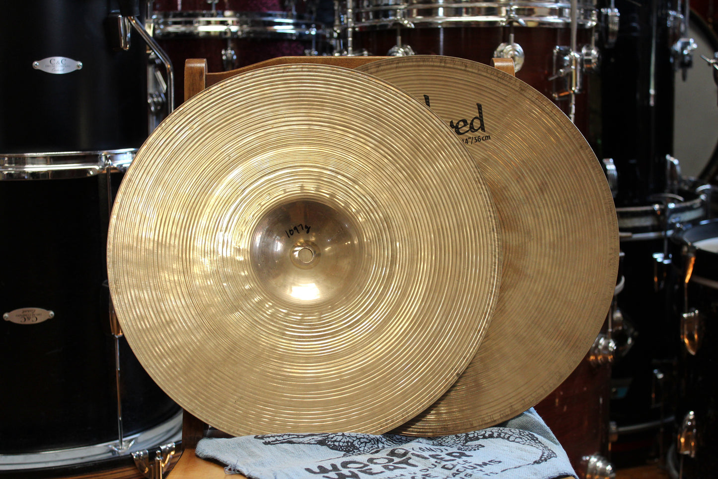 90s Sabian 14" HH Bright Hats 1097/1443g