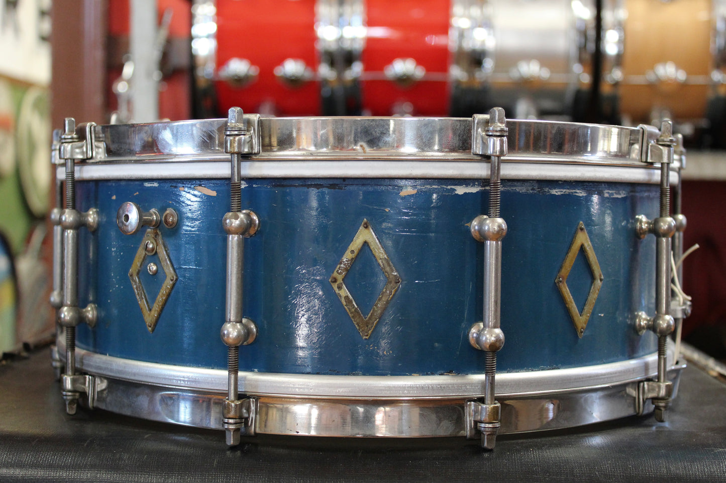 1933 Ludwig 5"x14" Professional Model in 'Hi-Luster Blue'