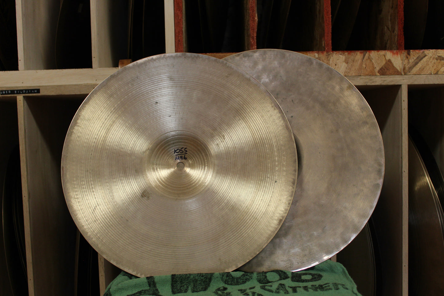 1980/90s Zildjian 14" K and A. Hi-Hat Mixed Pair 1055/1286g
