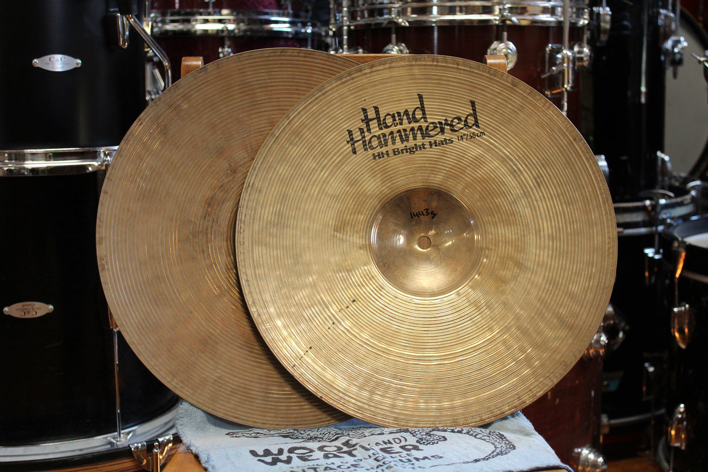 90s Sabian 14" HH Bright Hats 1097/1443g