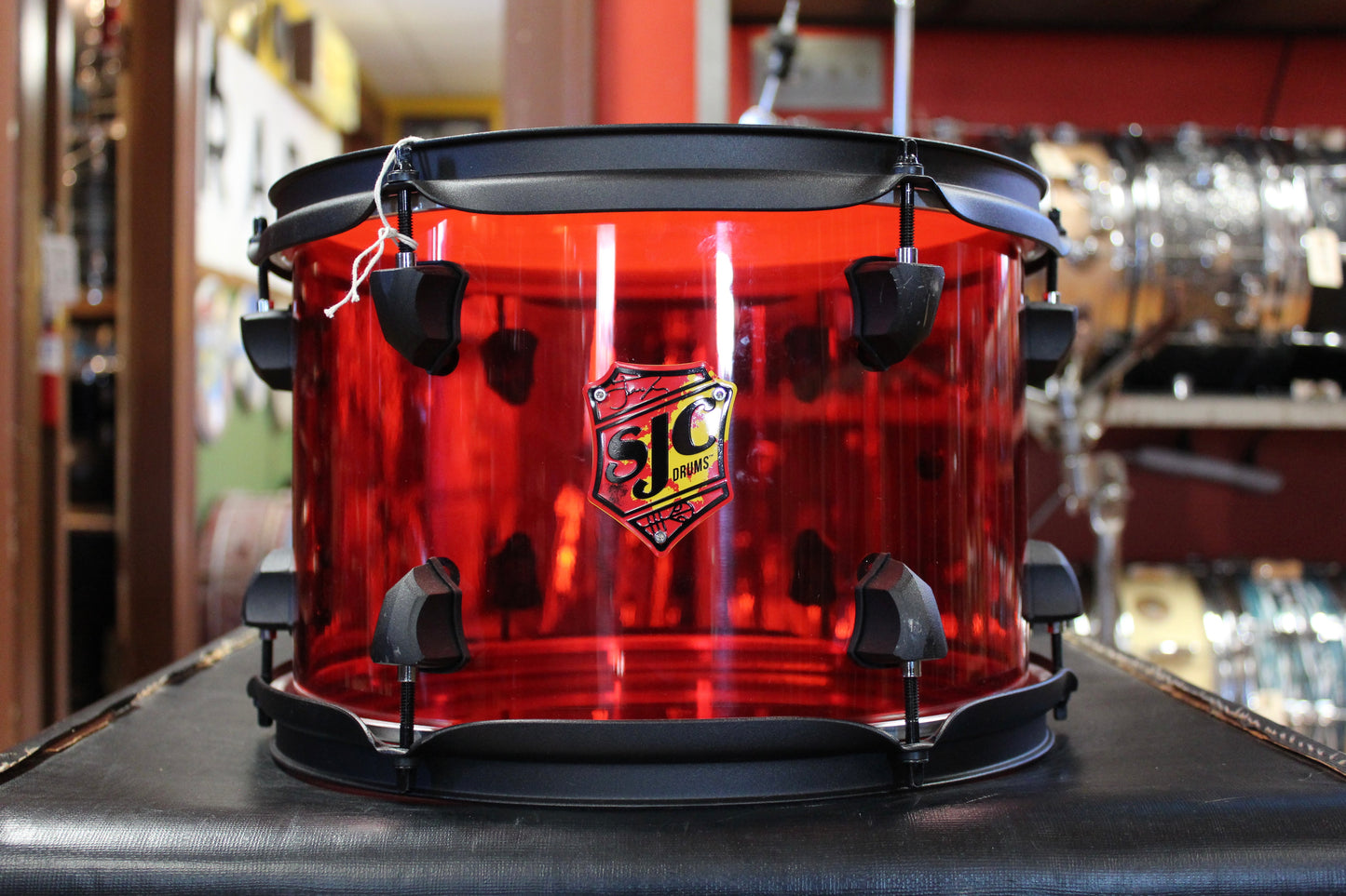 SJC 14x16 and 8x12 Toms Josh Dun Torch Red Acrylic