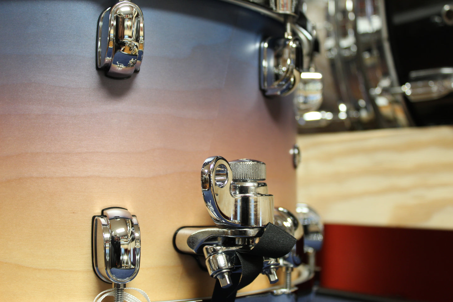 Tama Starclassic 8x14 Walnut/Birch Snare Drum in Satin Purple Atmosphere Fade