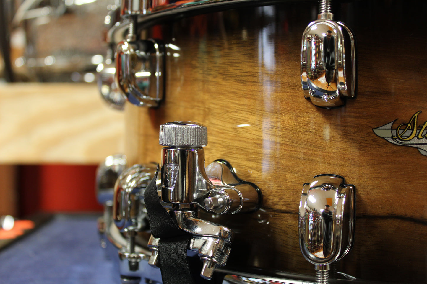 Tama Starclassic Maple Exotic 6.5x14 Snare Drum in Natural Pacific Walnut Burst