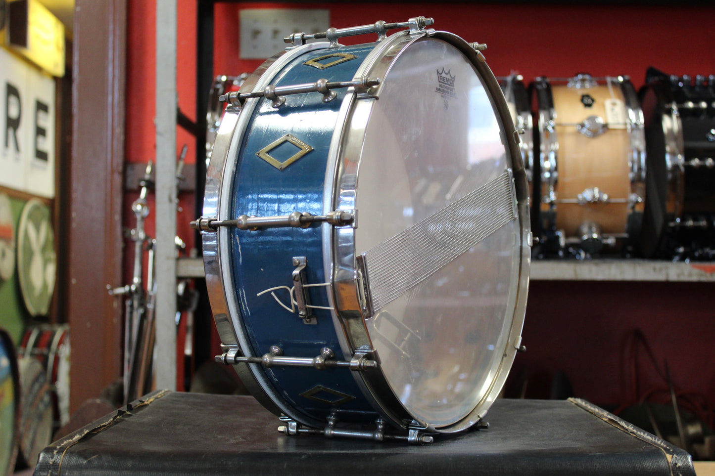 1933 Ludwig 5"x14" Professional Model in 'Hi-Luster Blue'