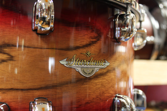 Tama Starclassic Maple Exotic 8x14 Snare Drum in Ruby Pacific Walnut Burst
