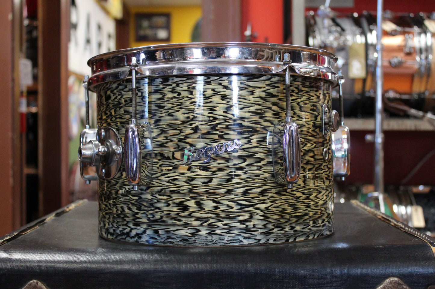 1960s Rogers 8x12 Tower Tom in Black Onyx