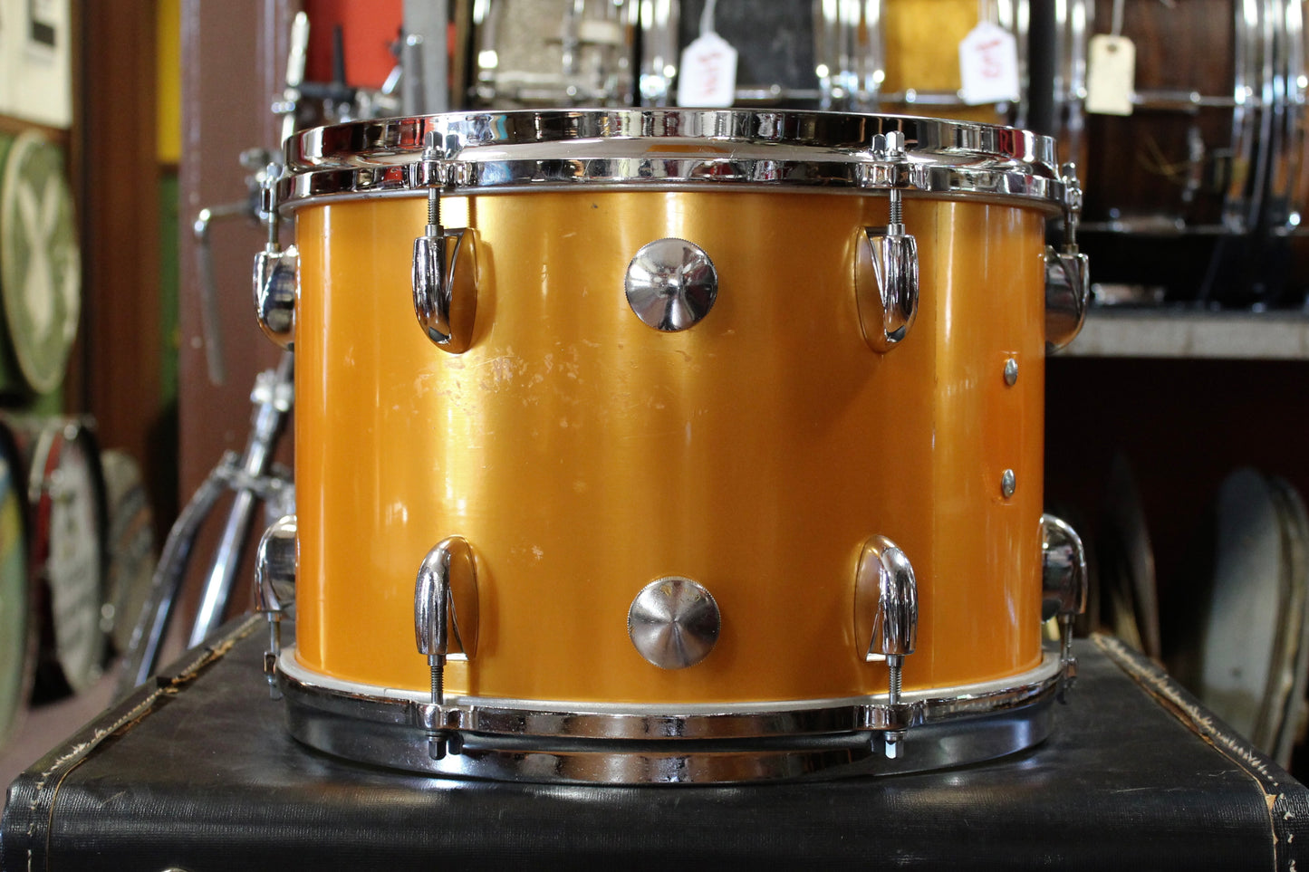 1970's Gretsch Name Brand Outfit in Gold Nitron 14x20 9x13 16x16