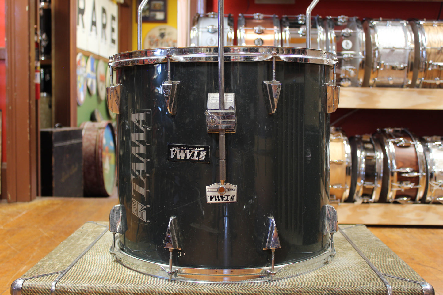 1980s Tama Granstar Outfit in Gun Metallic Grey 16x22 12x13 16x16 16x18