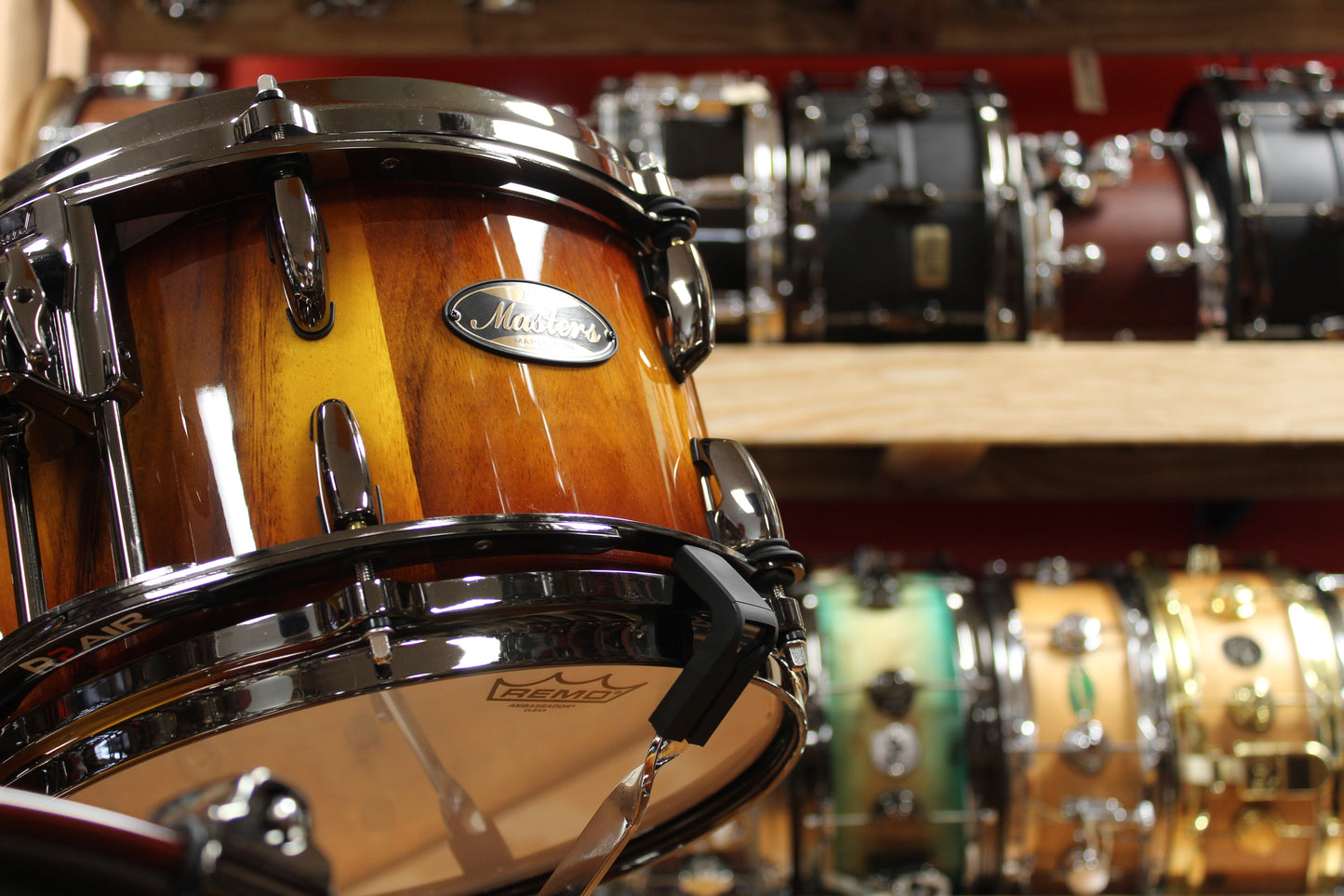 Pearl Limited Edition Maple Gum Exotic Brazilian Saman/Gloss HoneyBurst 16x22 16x16 8x12 7x10