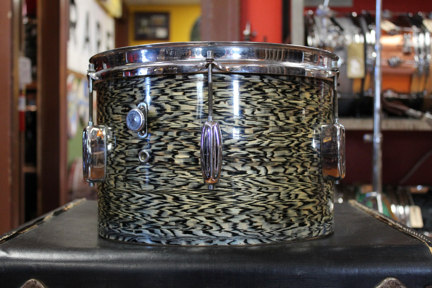 1960s Rogers 8x12 Tower Tom in Black Onyx